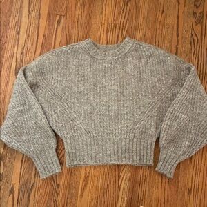 Anthropologie pilcro Heathered Gray Crew Neck Sweater